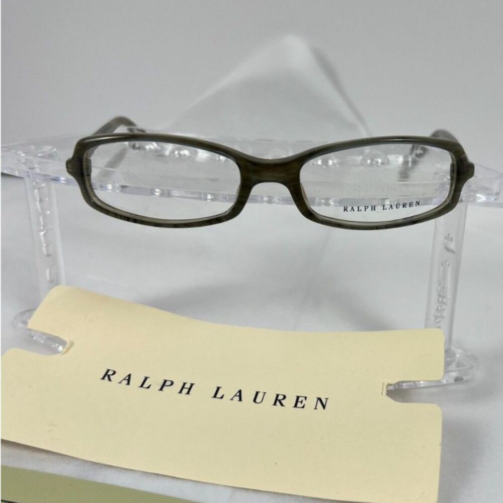Ralph Lauren Y2K Olive Green Rectangular Glasses
